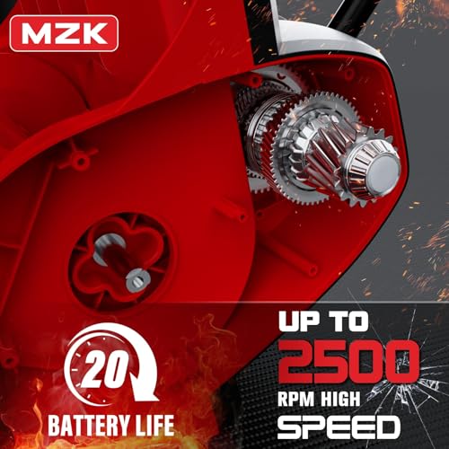 image for MZK Cordless Snow Shovel, 20V 13-Inch Battery Powered Snow Thrower, Ba