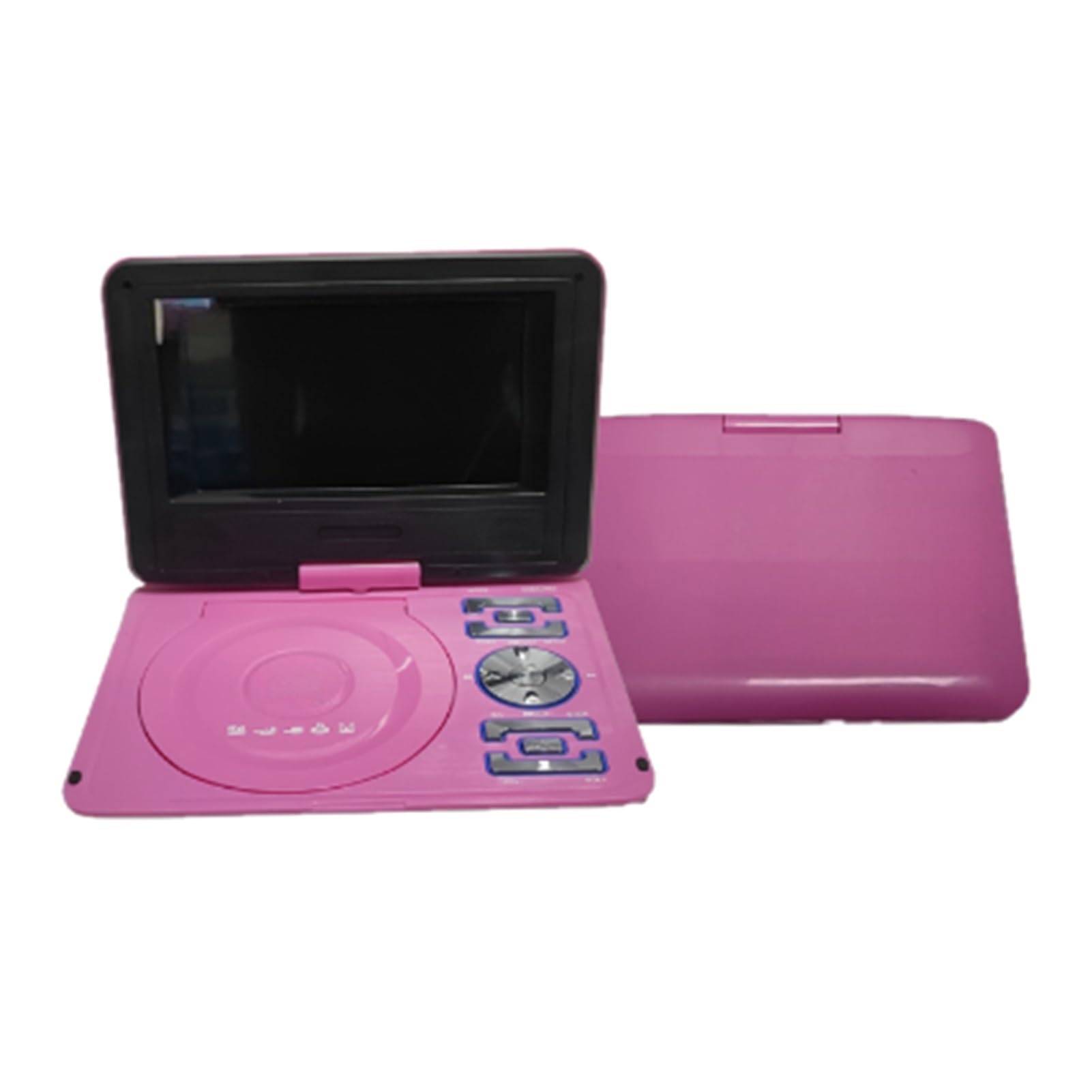 Lettore DVD portatile, Lettore DVD portatile da 7,8 pollici con schermo HD di grandi dimensioni, supporto for giochi e radio FM alta risoluzione(Pink)