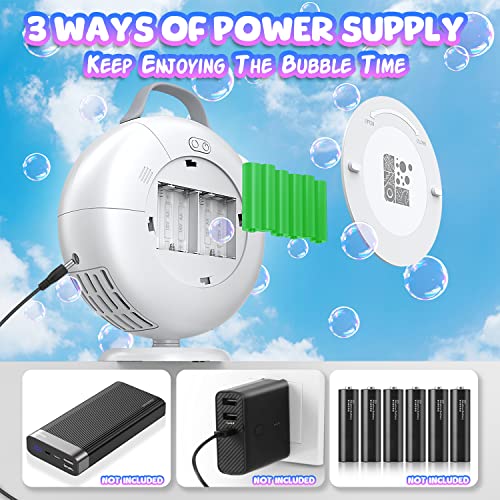 Bubble Machine - Automatic Bubble Maker For Kids Todders 8000+ Per Minute Bubbles,Rotatable 90°-200° Bubble Toy For Indoor Outdoor Birthday Party… #TOP3