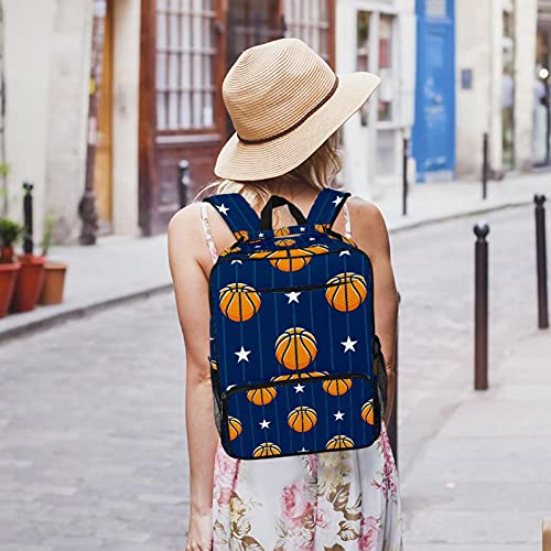 Sac à dos ordinateur décontracté à motif étoiles de basket pour le travail - 7