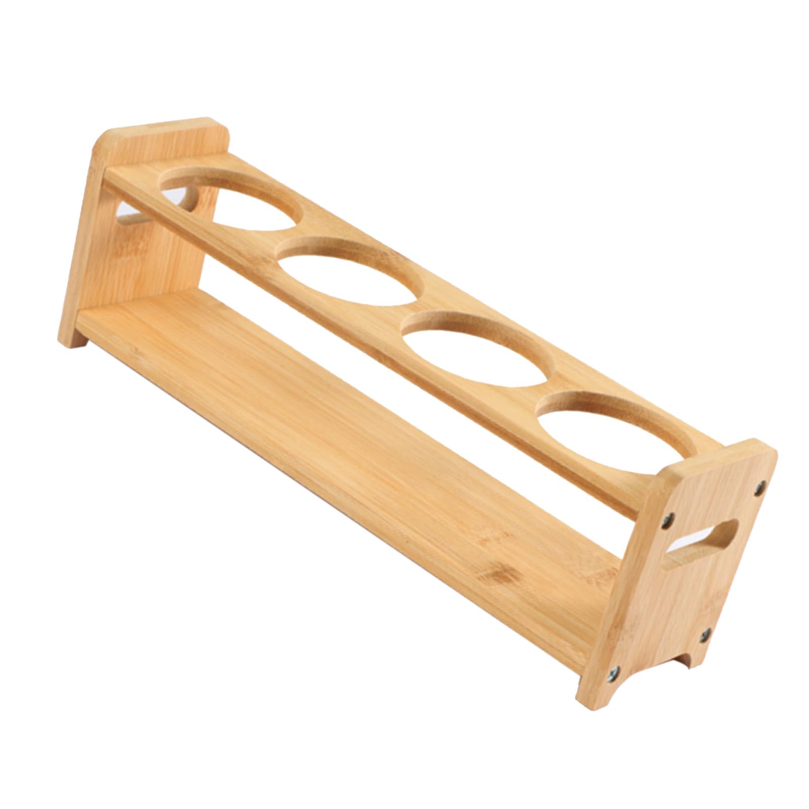 Huile Vinaigre Support En Bois Pour Bouteille D'huile - Support De Rangement Pour Bouteilles D'huile - U00c9tagu00e8re De Rangement Pour Comptoir De Cuisine U00e0 4 Trous Rangement Bouteilles Cuisine