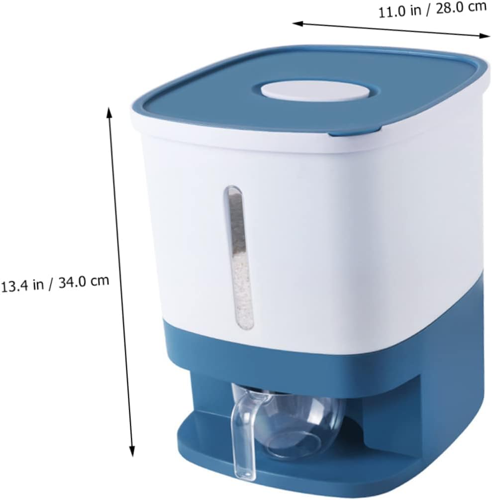 Large Rice Storage Box Lid Kitchen Grain Storage Container Silicone Pp Material Airtight Rice Holder for Home