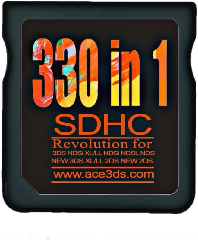 SDHC 330 in 1 Gaming Card Compatible with DS DSI 2DS 3DS 2DSXL 3DSXL