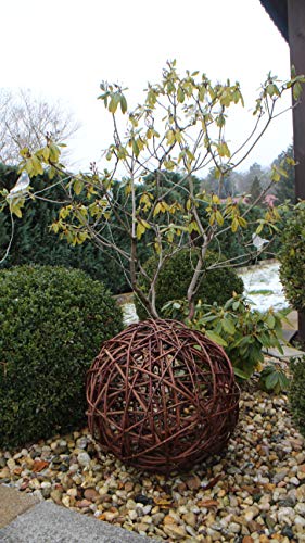 Boule en osier en 6 tailles - Boule décorative en osier - Boule de jardin fabriquée à la main dans l'UE (45 cm)