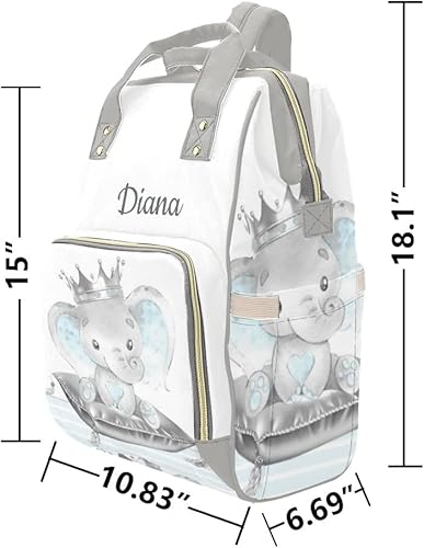 Miniatura 6 de Mochila de pañales de dibujos animados de vaca linda con nombre para hombres y mujeres de enfermería personalizada bolsas de bebé hombro bolsa de