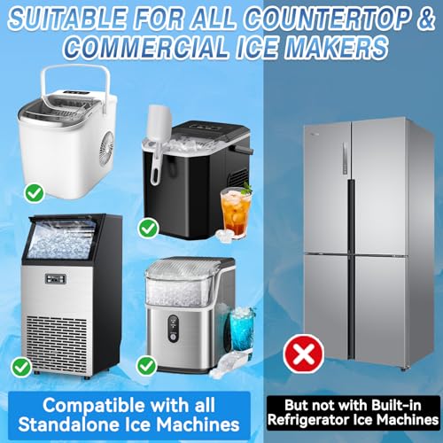 Image of Ice Machine Cleaner Tablets Descaler 36 Pack, Countertop Ice Maker Cleaner Tablets, Nickel Safe, Effective Remove Hard Water & Mineral Buildup for Countertop, Nugget Ice Makers,Crystal Clear Ice