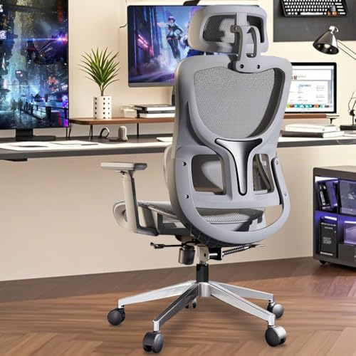XUEGW Ergonomic Office Chair Mesh Desk Chair with Lumbar Support and Headrest, High Back Computer...