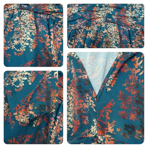 Image of Leriya Fashion V Neck Maxi Dress for Woman |Aline Dress for Women |Long Flared Dress for Womens|Summer Casual Outfit Wear Events, Date & Evening Look |Perfect Gaun Wear for Woman's