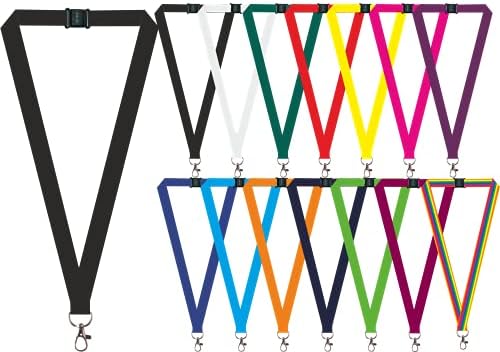 1 x Personalised Printed Lanyard. Personalised ID Neck Strap Lanyard. Lanyard for holding a name badge, ID card or keys. Red, Blue, Black, Yellow, White (Navy) (Hands Off ® Lanyard)