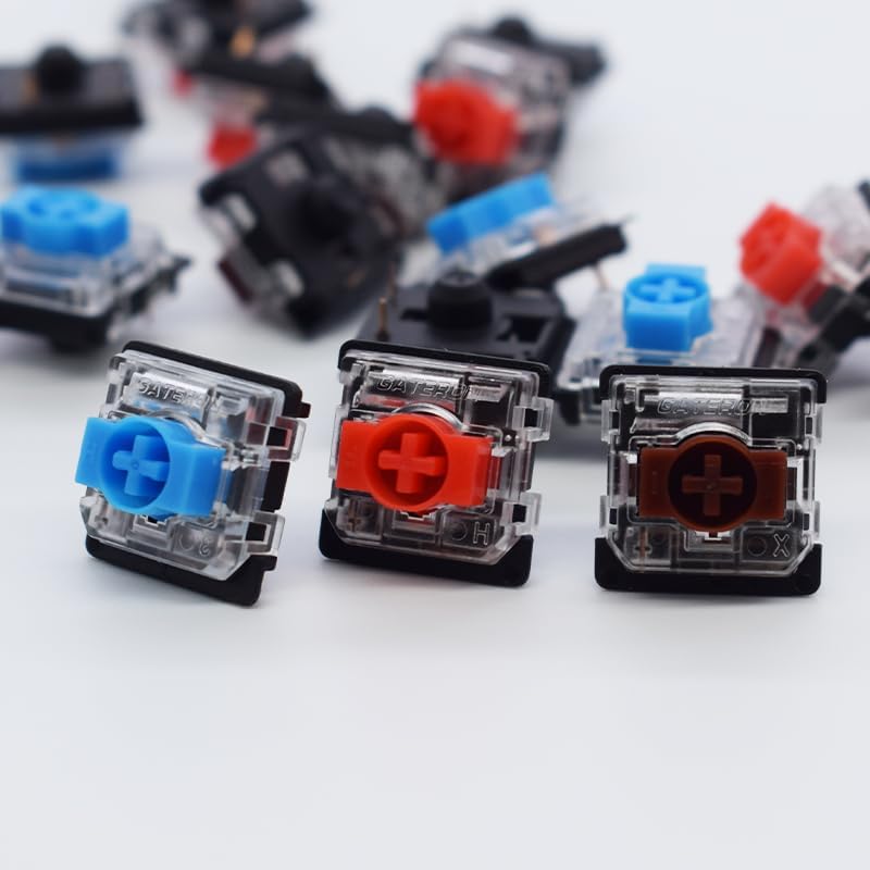 Electronics - Gateron Low Profile Red/Blue/Brown Switch Custom For Mechanical Bluetooth Keyboard GK61 SK87 GH60 Mx Switch Backlit Teclado RK61 (Low Red Switch 20 PCS)