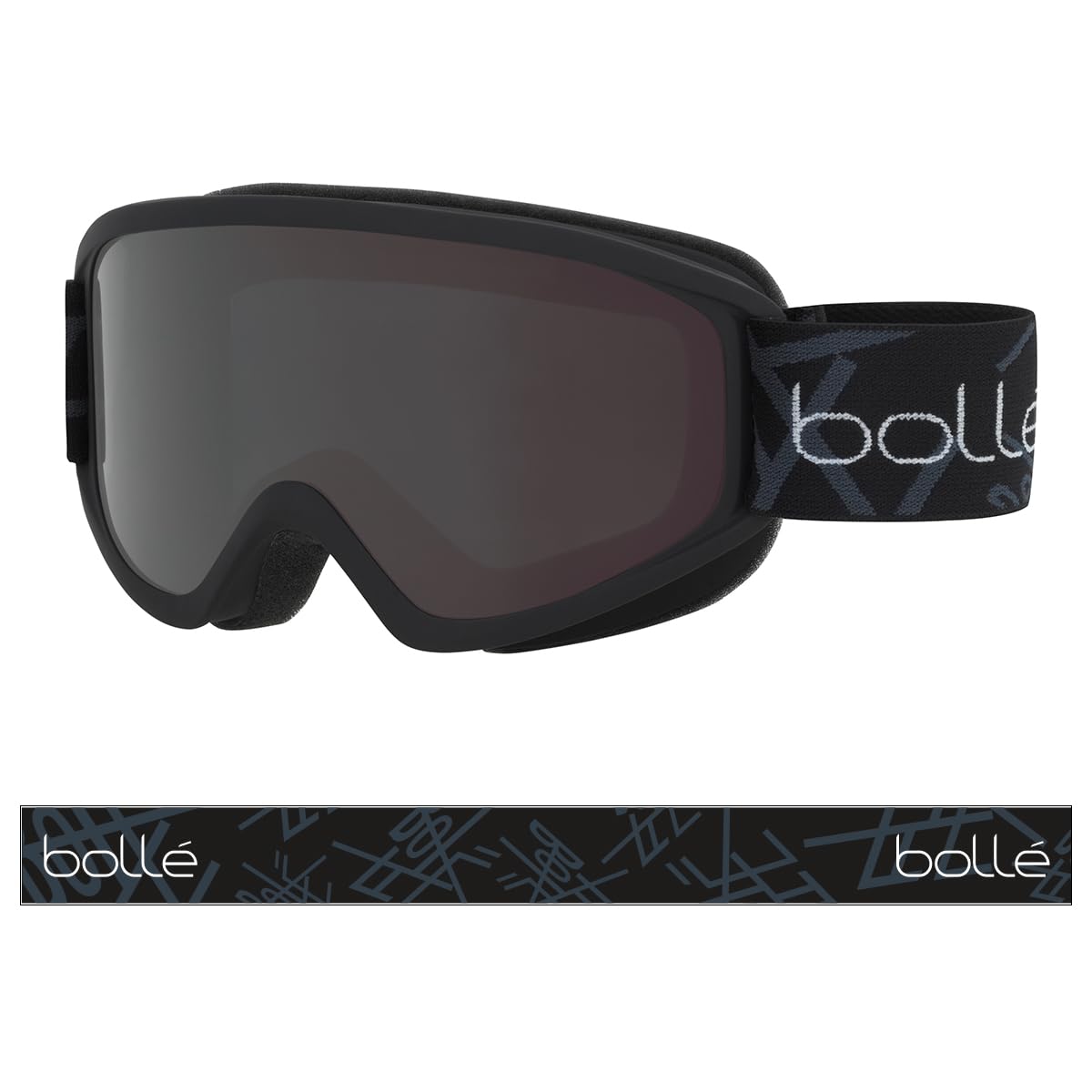 Bollé - Lunettes de ski FREEZE & PLUS Noir mat vision optimale, protection anti-buée et anti-rayures, double écran, cadre ventilé