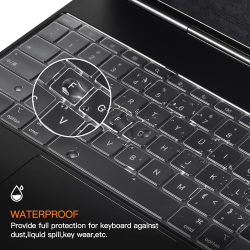 Image of Saco Silicone Skin Keyboard Protector Cover Compatible for Honor MagicBook X14 Pro 2024 | Honor MagicBook X14 2023 14 Inch Laptop with Fingerprint Cut - Transparent