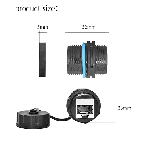 Vista 16 de PENGLIN Acoplador RJ45 blindado de 10 piezas, acoplador Ethernet impermeable IP68, conector de cable LAN Ethernet RJ45 Cat5e/Cat6 hembra a hembra