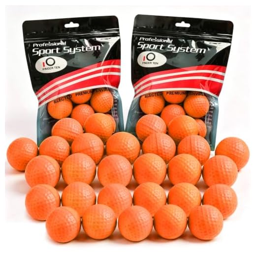 FINGER TEN Golf Übungsbälle Trainingsbälle 24 Stück Golfbälle Trainings Heimgebrauch Im Freien Garten Rot Orange Gelb Blau Für Damen Herren Kinder (Orange, 24Stück)