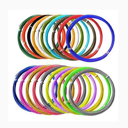 3D Printing Pen PLA 1.75mm Filament Refill Pack Set 20 Colors 3D Printer Supplies Filament Materials for Kid