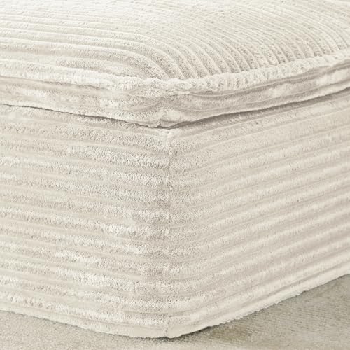 Sillón Plegable Tela Corduroy Beige miniatura 6