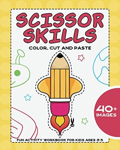 Scissor Skills Color, Cut and Paste: Fun activity workbook for kids ...