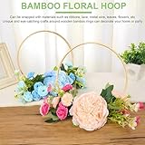 SRTSTR 12 Stück Holzringe zum Basteln 15cm Traumfänger Ringe Holzringe Makramee Ringe Holzreifen zum Basteln Bambus Floral Hoop für Blumenkranz Hochzeitskranz Deko und Wandbehang DIY Handwerk
