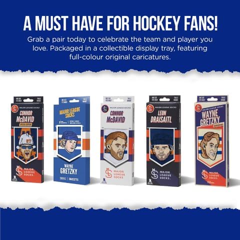Major League Socks - NHL EDMONTON OILERS - Hockey Socks for Men & Women, Gift for Hockey Fans on All Occasions, Size 7-13 - Image 2