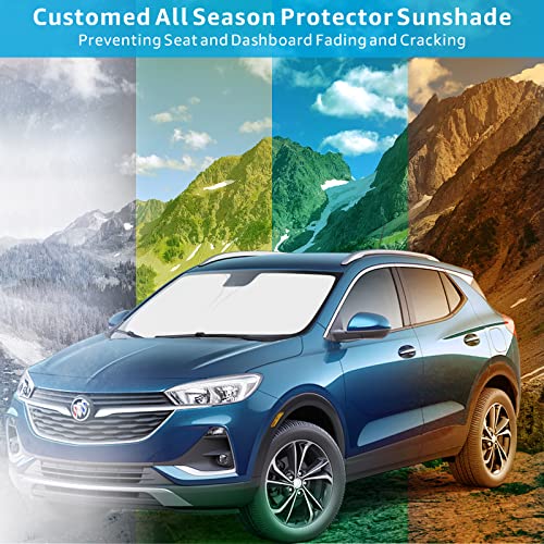 Proadsy Front Windshield Sun Shade Foldable Sunshade Protector Sun Visor Custom Fit 2023 2022 2021 2020 Buick Encore Accessories 2023 Upgrade #TOP6