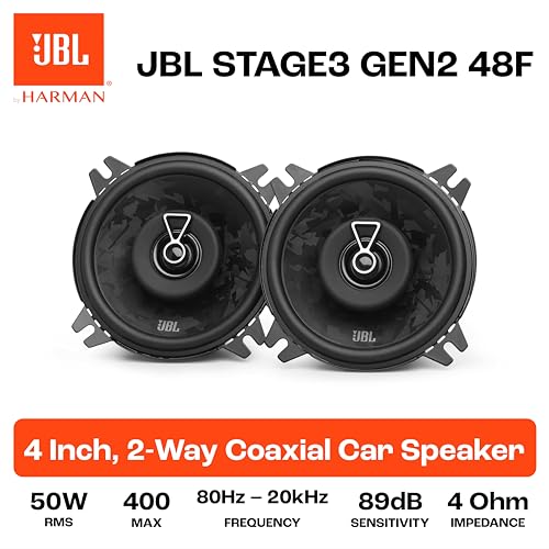 Image of JBL Stage3 Gen2 48F 4 in / 10 cm 2-Way Coaxial Car Speakers