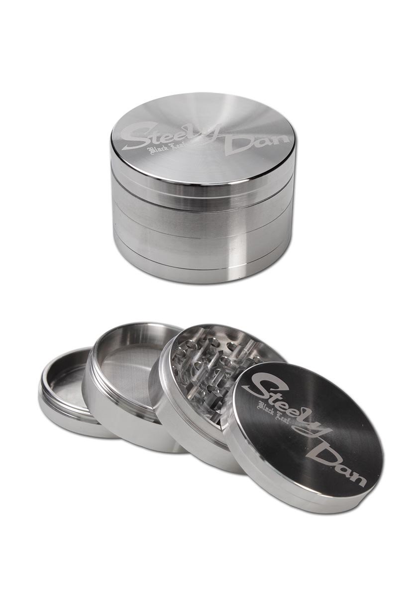 SF Black Leaf Steely Dan Edelstahl-Grinder 4-TLG. Ø 59 mm