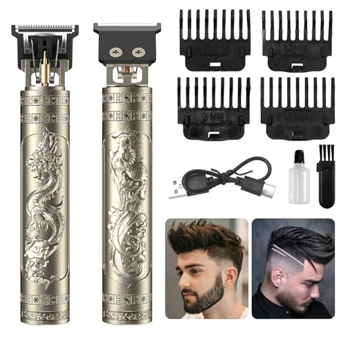 Luwihou Beard Trimmer for Men-Hair Clippers for Men-Cordless Rechargeable Hair Clipper and Trimmer-Beard Shaver Barbershop (Bronze)
