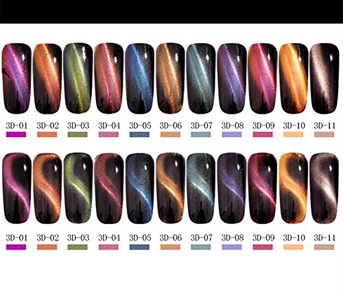 PhantomSky 11 Farben Nagel Kunst Glitzer Magie Magisches Spiegelpulver Glänzende Nagelpuder DIY Nagel Dekoration Nail… – Bild 3