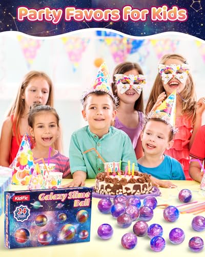 Image of 24 Pack Galaxy Slime Party Favors Classroom Prizes for Kids Teens 4-8, 8-12