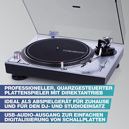 Reloop Tourne-disque professionnel RT-3 USB à entraînement direct Argenté - Les Beatles, Paul McCartney, John Lennon, RIngo Starr, George Harrison Reloop Tourne-disque professionnel RT-3 USB à entraînement direct Argenté – Image 6