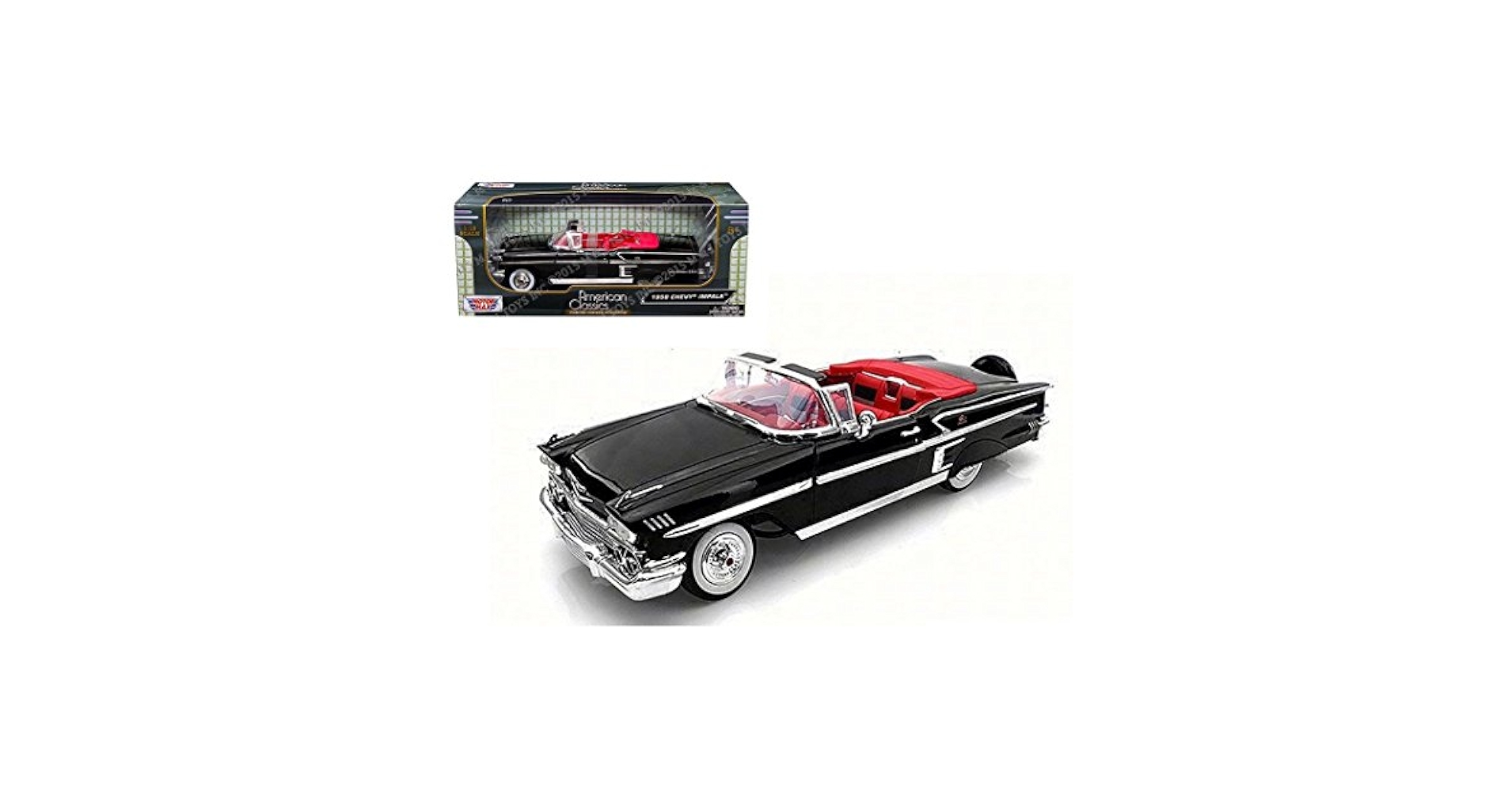 モーターマックス TL 1/24 '58 インパラ コンバーチブル - BLK モーターマックス TL 1/24 '58 インパラ コンバーチブル - BLK