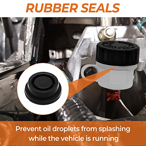 Image of Transparent Motorcycle Rear Brake Master Cylinder Tank Oil Cup Fluid Bottle Reservoir For Polaris Sportsman Scrambler Outlaw Replace 1930854 (Pack of 2)