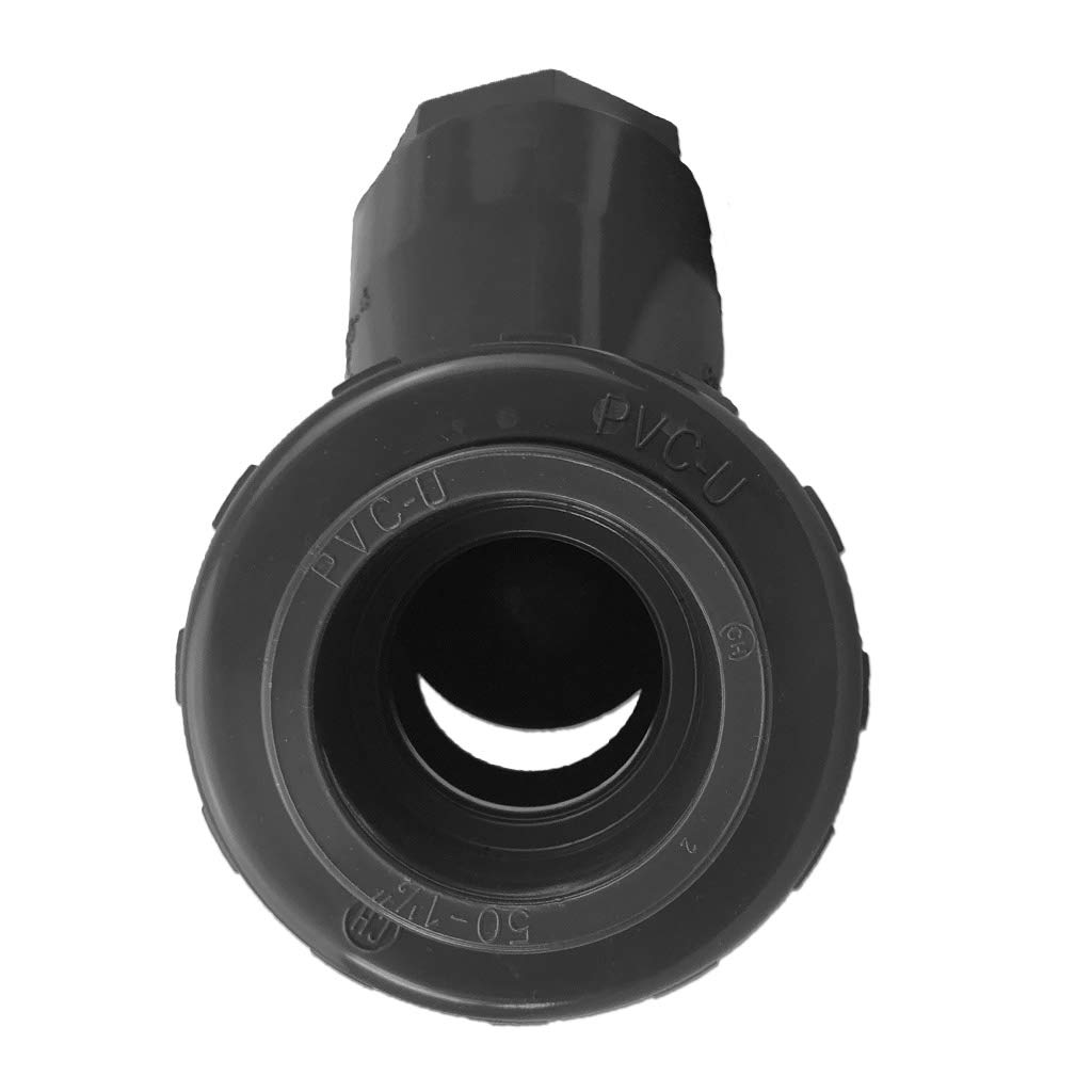 well2wellness Válvula antirretorno de PVC, asiento inclinado, con boquillas de manguera de presión 32 – 38 mm + adhesivo de PVC