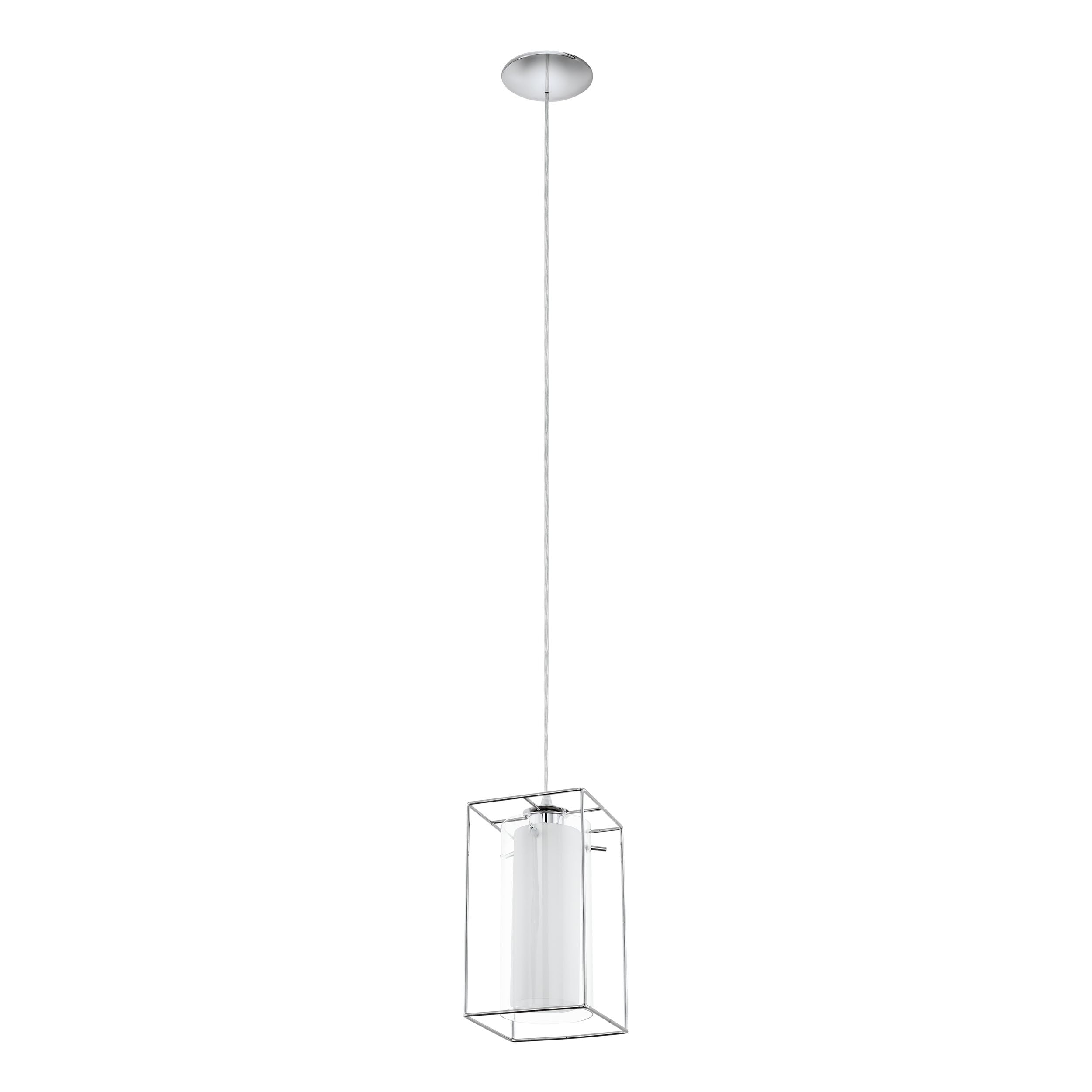 Eglo Unisex White Loncino Chrome Glass & Metal 3-Light Ceiling Fitting In