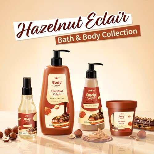 Image of Plum Bodylovin' Hazelnut Eclair Body Wash | SLS-Free Creamy Body Wash | Hydrating Formula | Hazelnut & Vanilla Notes | Aloe-Infused Nourishing Body Cleanser For Soft & Smooth Skin | Decadent Hazelnut Chocolate Fragrance | 240ml