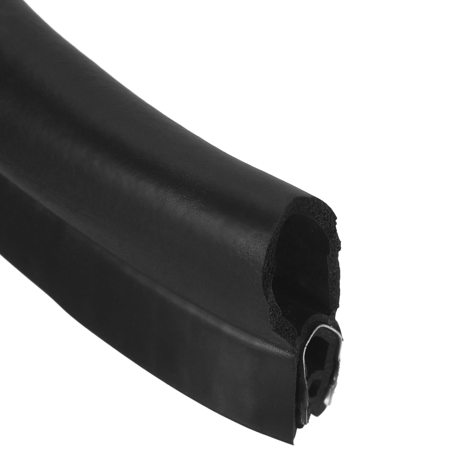 PATIKIL Automotive Door Weather Stripping, 3.2FT EPDM Car Door Rubber Edge Trim Seal Strip Gasket with Top Bulb for Electrical Cabinet Cars Boat RVs Truck (Black, 16mm W x 30mm H)