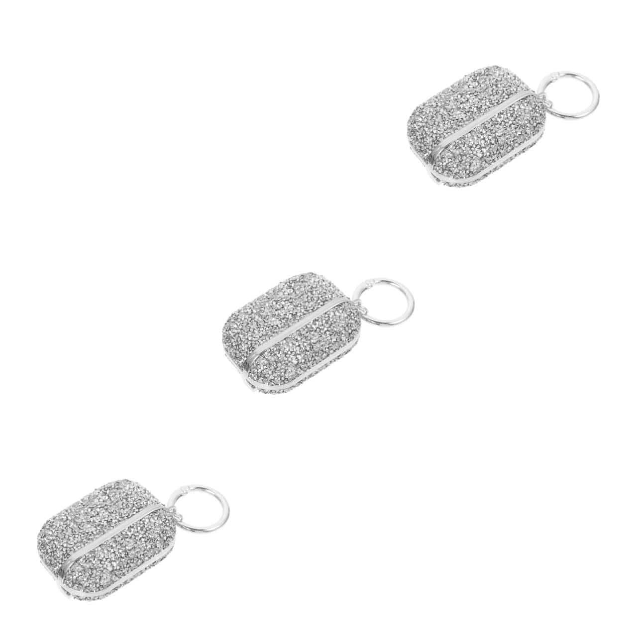 WOONEKY 3piezas Funda De Protección para Auriculares Inalámbricos Brillantes Compatible Estuche De Almacenamiento Compacto y Material Pc Resistente para