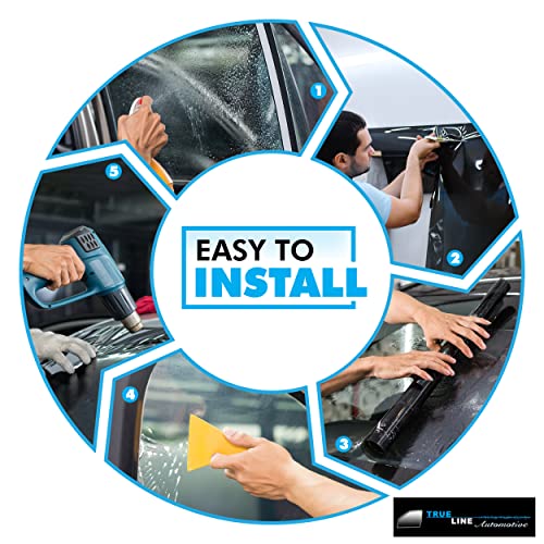 TRUE LINE Automotive 2ply Nano Carbon Window Tint Film for Cars - 20% Window Tint (22'' W x 10' Long) - Tint Windows for Car Blocks 99% UV Rays & Unwanted Heat - Protects Privacy - DIY Install - Thumbnail 5