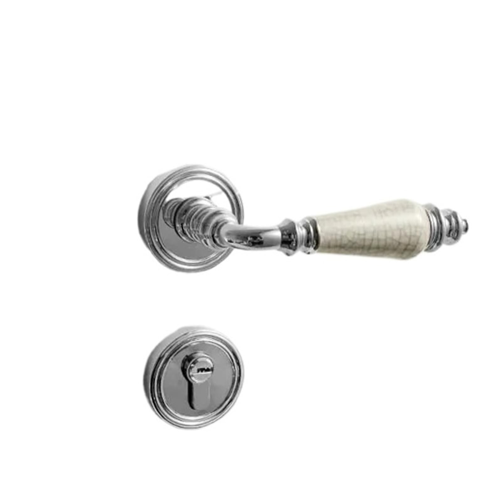 BSAXITHZB Silent Door Lock Handle Bedroom(Silver-Silent Lock)