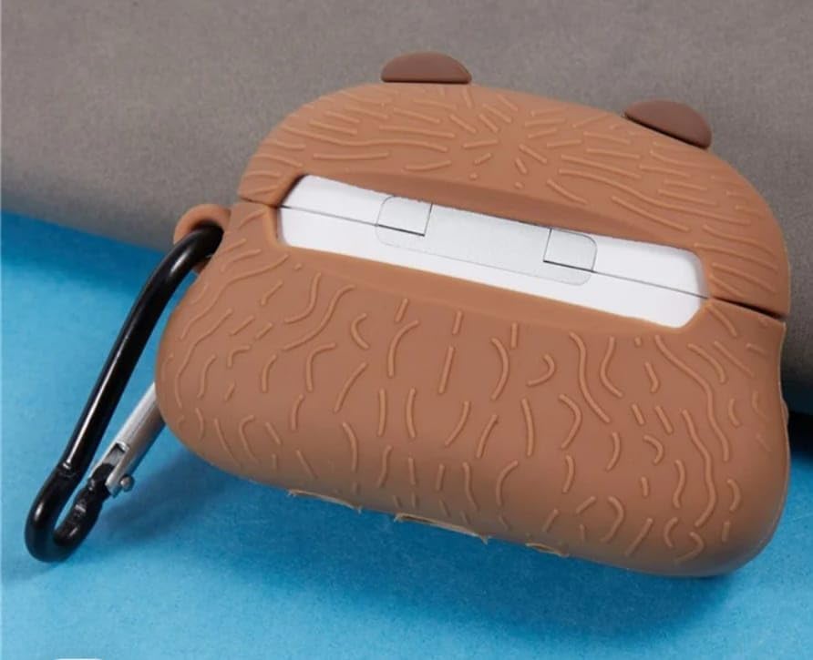 Image of Techmount Compatible with Airpods Pro GEN-2 (2022) Case Cover Silicone Cartoon Character 3D Cover Wtih 360 Protection Airpods Pro 2 Cover Case (NOT for Any Other AIRPODS) (Capybara)