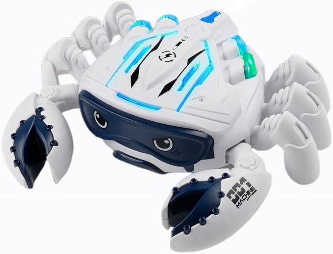 WireScorts Crawling Crab Toys with Light Up and Mist, Interactive Musical Toy with Automatically Avoid Obstacles, Fun Moving Toy for Babies, Toddlers and Kids - White (B0DDTLX2RT) Amazon Price History, Amazon Price Tracker