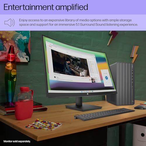 Image of HP Envy Intel i7 Tower Desktop, Intel i7-14700, Intel UHD Graphics, HDMI, SD Card Reader, Wi-Fi 6, Windows 11 Home, Black (32GB RAM | 2TB SSD)
