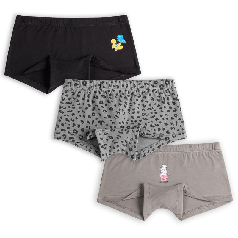 Real Basics Girl’s Cotton Multicolor Boyshorts (Pack of 3)
