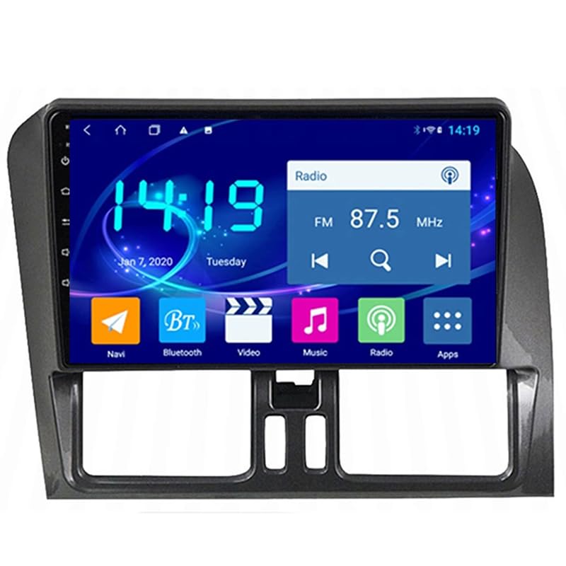 YFYANFEI 9 Zoll Android 14 Autoradio Mit GPS Navigator Für Volvo XC60 2008-2017 Mit Wireless Carplay & Android Auto Unterstützt WiFi/USB/Spiegel Link/Rückfahrkamera,4 Core WiFi 1G+32G