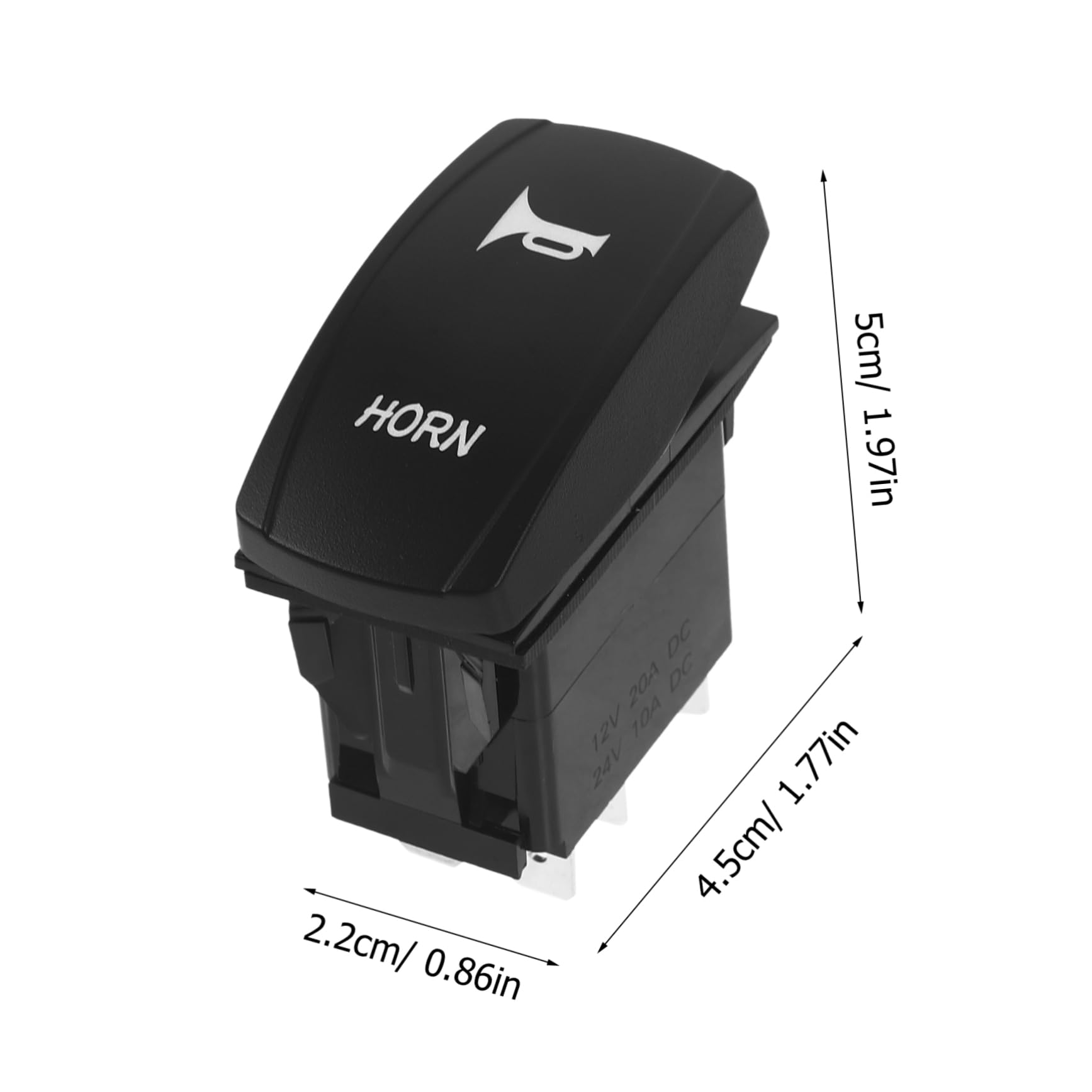 FUNOMOCYA Horn Switch LED Rocker Control for Yacht Car Stylish Replacement Accessory for Boat Enthusiasts Easy to Install and Use for Upgrading Your Vehicle