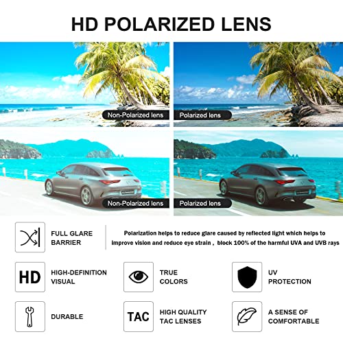 Image of Pro Acme Polarized Aviator Sunglasses for Men and Women 100% UV Protection, 58mm