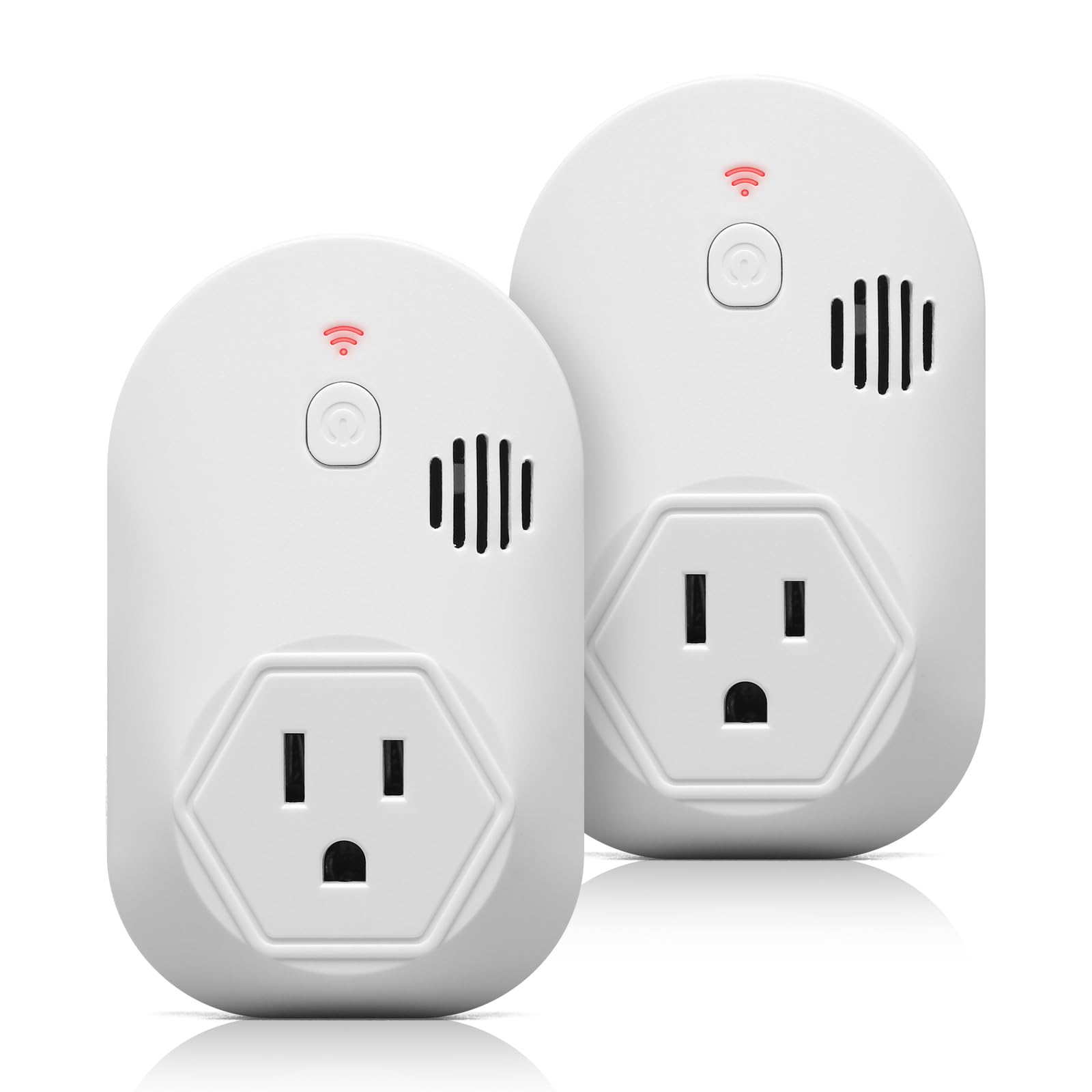 briideaPower Failure Alarm with LED Indicator & 80dB Siren, Powered by Rechargeable Battery (Included), Perfect for Monitoring Refrigerators, Freezers, Sump Pumps, Aquariums (Pack 0f 2pcs)