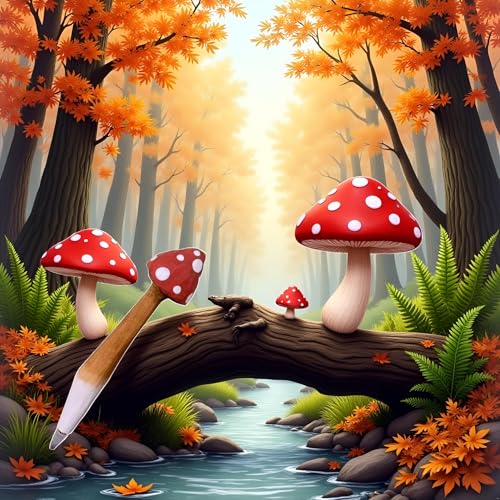 Bolígrafo Gel JJLFresheners Forma Hongo Roja Madera miniatura 4
