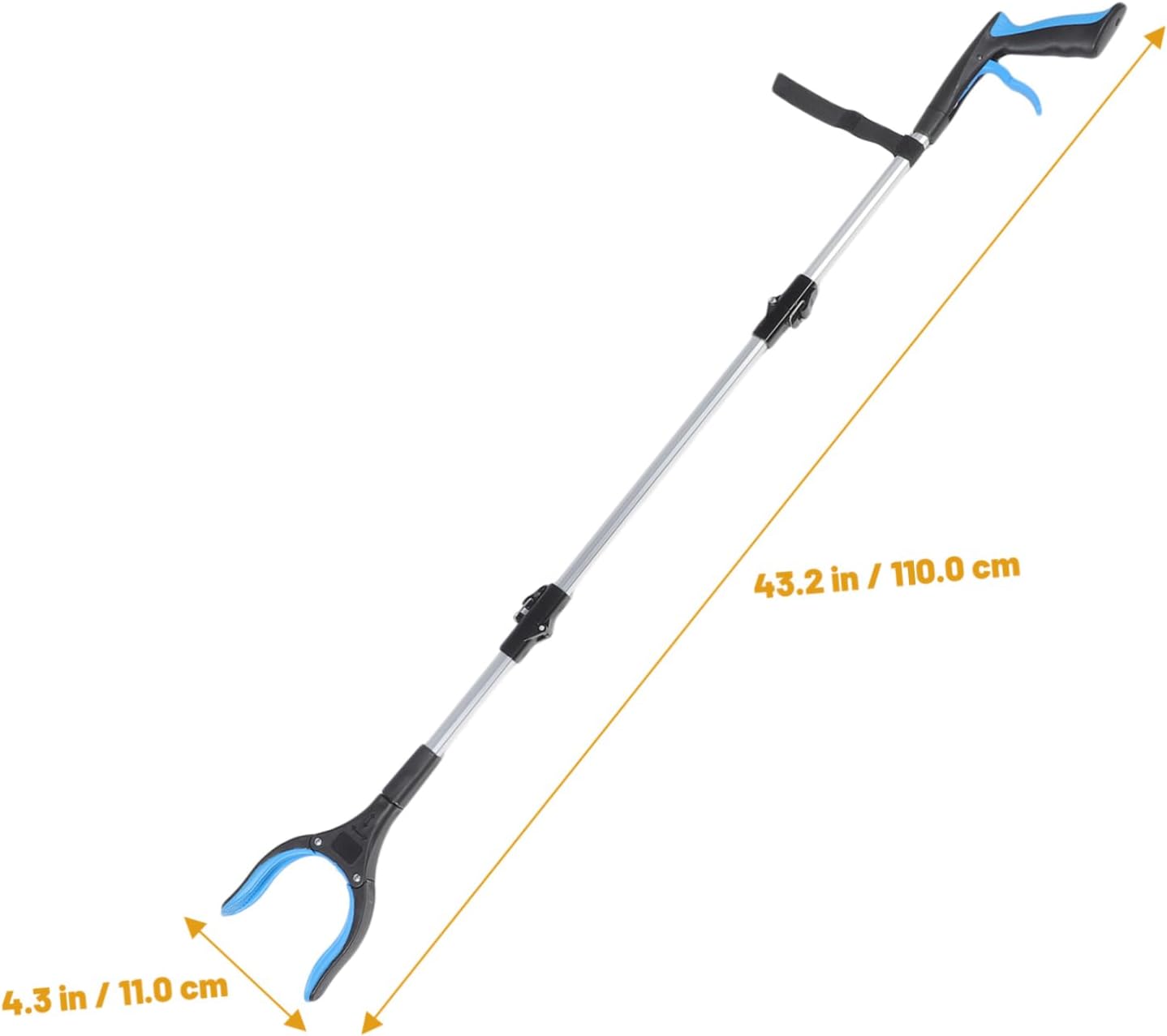 Folding Garbage Picker Upper Tool Heavy Duty Grabber with Long Handle for Elderly and Disabled Versatile Litter Clip for Home Parks and Sanitation Cleanups