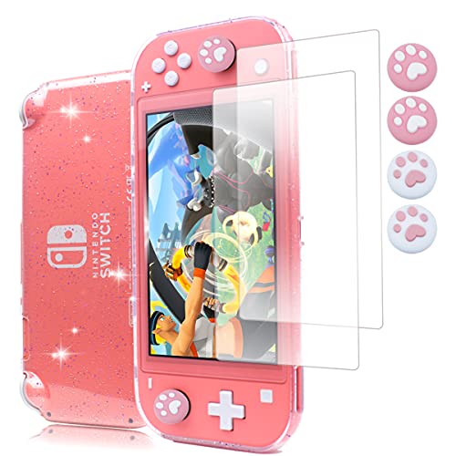 Gubasa Pink Glitter Clear Case for Nintendo Switch Kuwait Ubuy